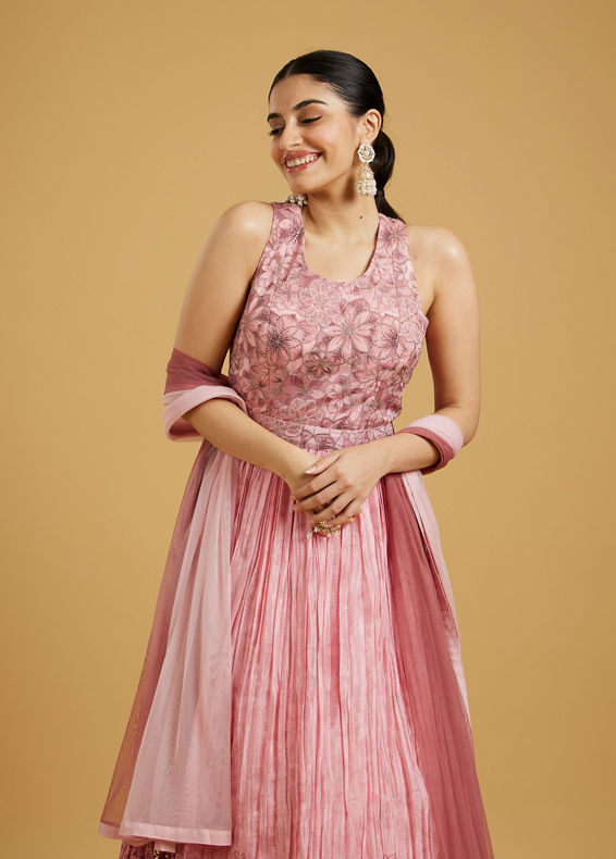 Mohey Women Pink Elegance Anarkali Suit