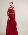 Mohey Women Rani Pink Embroidered Anarkali with Sequin Work