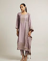 Mohey Women Light Purple Mirror & Sequin Embellished Straight Suit