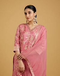 Mohey Women Charming Pink Ensemble Stitched Suit