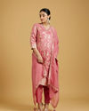 Charming Pink Ensemble Stitched Suit