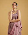 Mohey Women Spellbinding Purple Georgette Lehenga image number 1