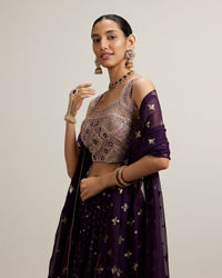 Mohey Women Purple Elegance Lehenga