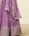 alt message - Mohey Women Purple Bel Buti Floral Patterned Lehenga Lehenga image number 3