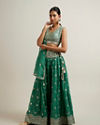 Mohey Women Ravishing Rama Green Lehenga