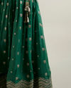 Mohey Women Ravishing Rama Green Lehenga