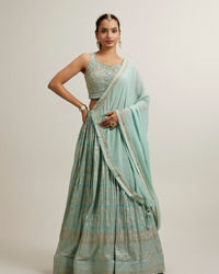 Mohey Women Exquisite Blue Lehenga