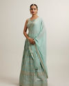 alt message - Mohey Women Exquisite Blue Lehenga image number 2