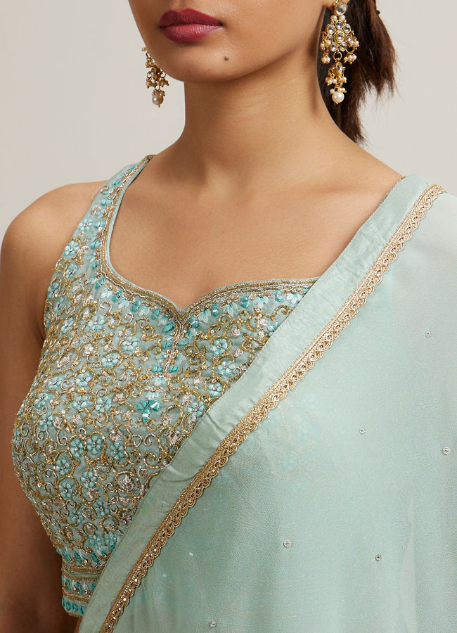 Mohey Women Exquisite Blue Lehenga