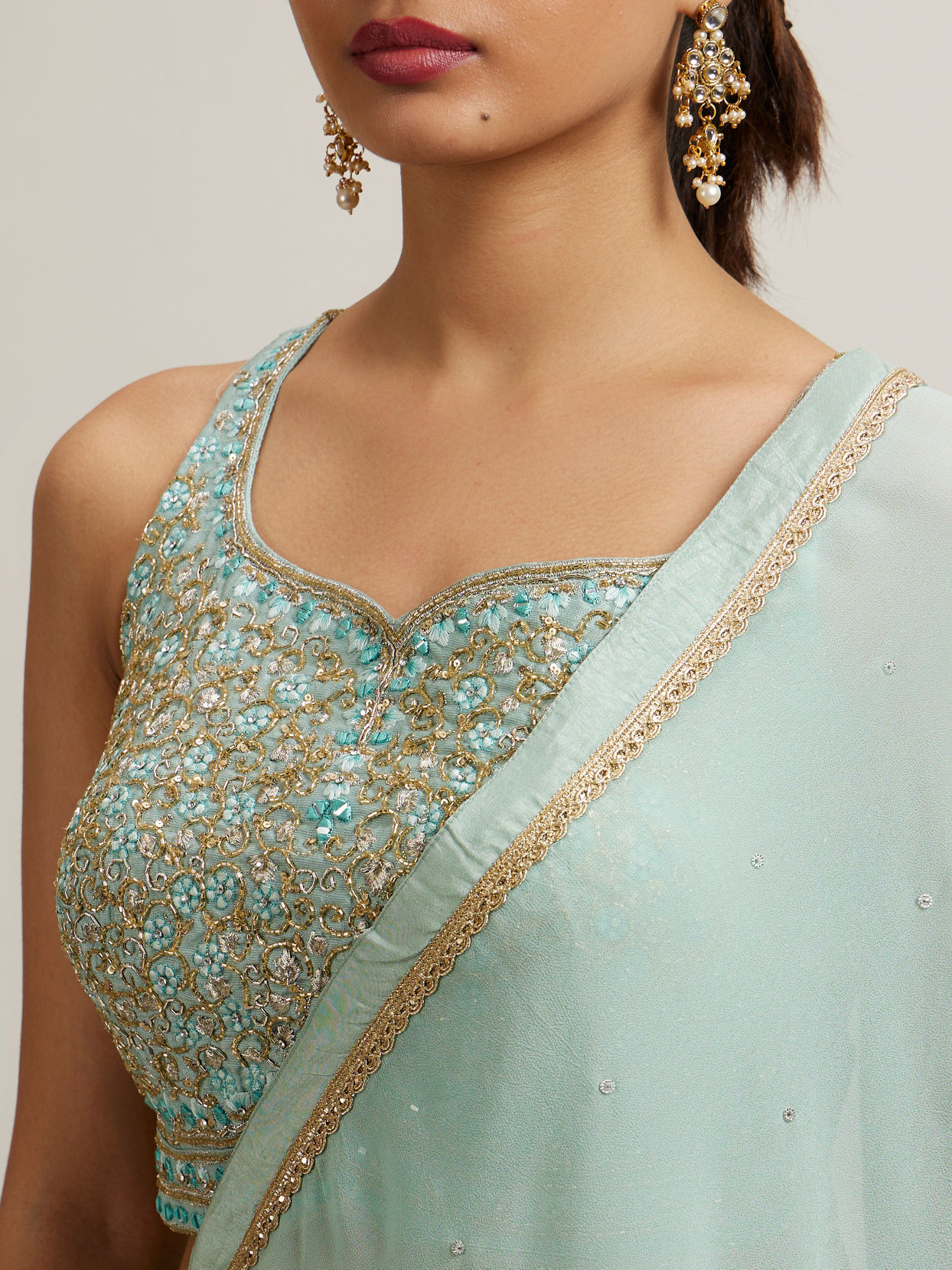 Mohey Women Exquisite Blue Lehenga