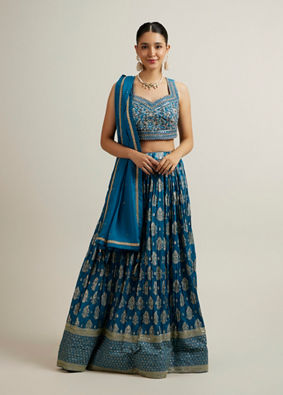 Mohey Women Glistening Yellow Radiance Lehenga