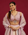 Mohey Women Purple Lehenga with Sequin Work
