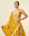 Mohey Women Mustard Art Silk Lehenga with Embroidery image number 1