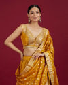 Mohey Women Mustard Art Silk Lehenga with Embroidery image number 1