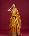 Mohey Women Mustard Art Silk Lehenga with Embroidery