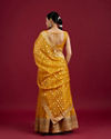 Mohey Women Mustard Art Silk Lehenga with Embroidery