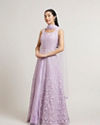 Mohey Women Soft Lilac with Scallop Patterns & Bel Buti Embroidery Anarkali Suit