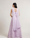 Mohey Women Soft Lilac with Scallop Patterns & Bel Buti Embroidery Anarkali Suit