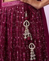 Mohey Women Wine Coloured Elegance Lehenga