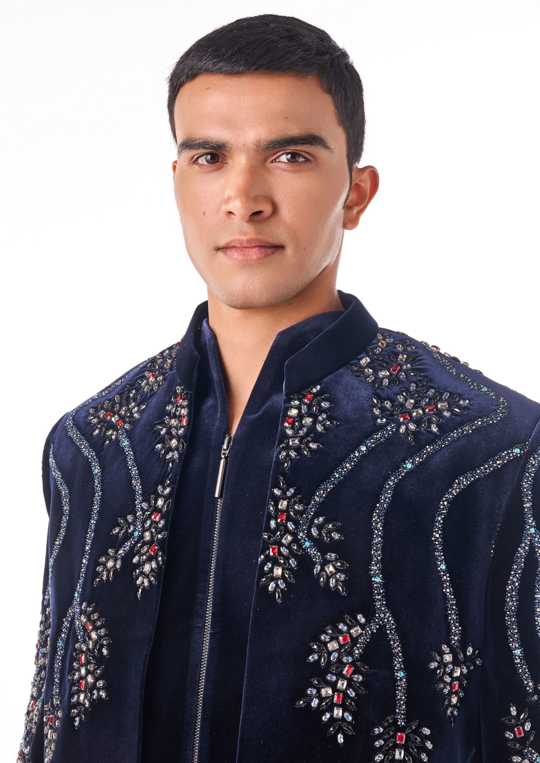 Twamev Men Midnight Stonework Indo Western