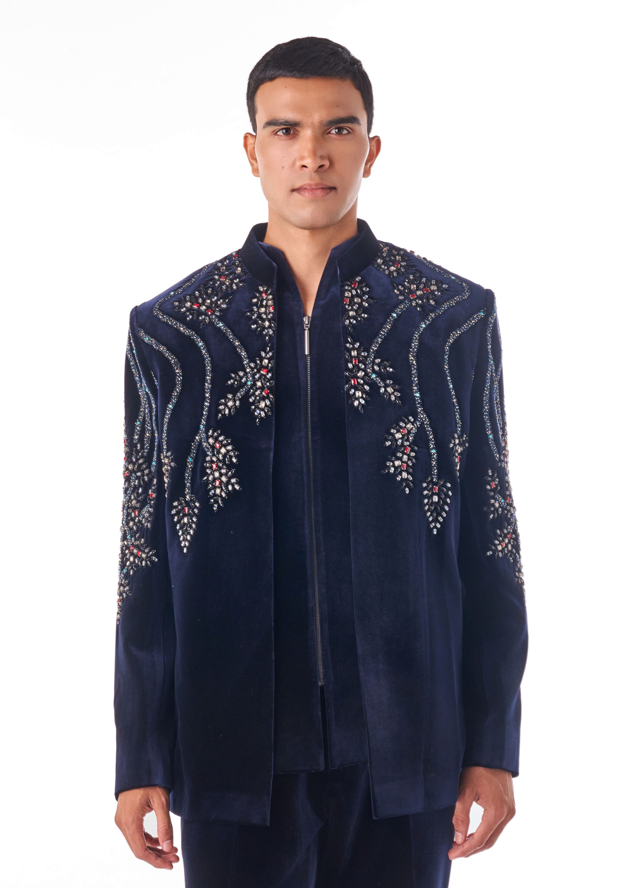 Twamev Men Midnight Stonework Indo Western