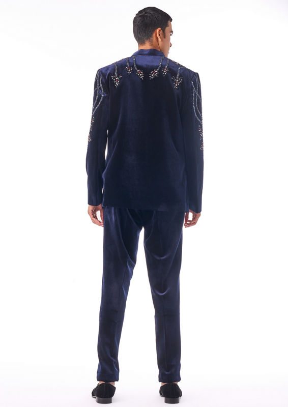 Twamev Men Midnight Stonework Indo Western