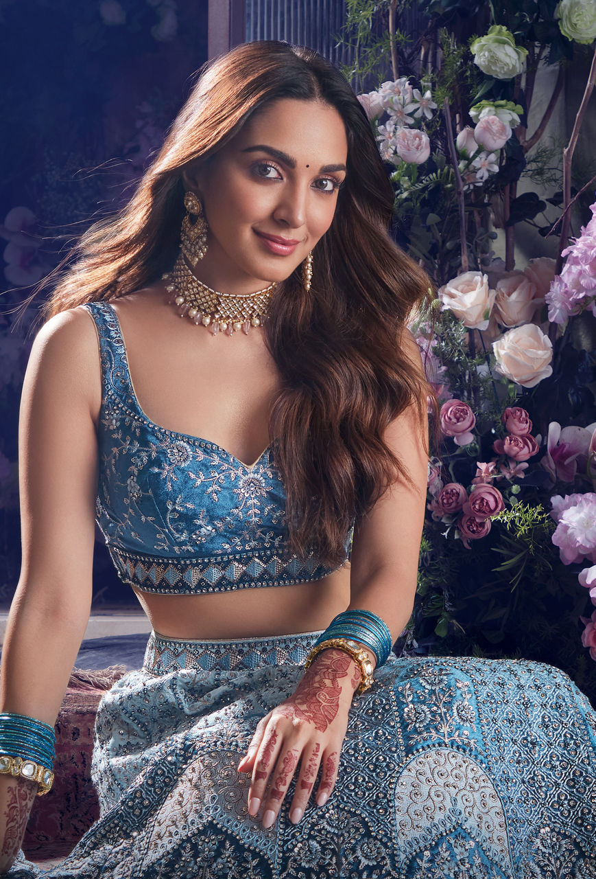 Buy Light Blue Net Saree Online in the USA @Mohey - Saree for Women