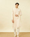 alt message - Manyavar Men Rosewater Pink Medallion Patterned Sherwani Set image number 2