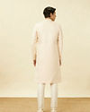 alt message - Manyavar Men Rosewater Pink Medallion Patterned Sherwani Set image number 4