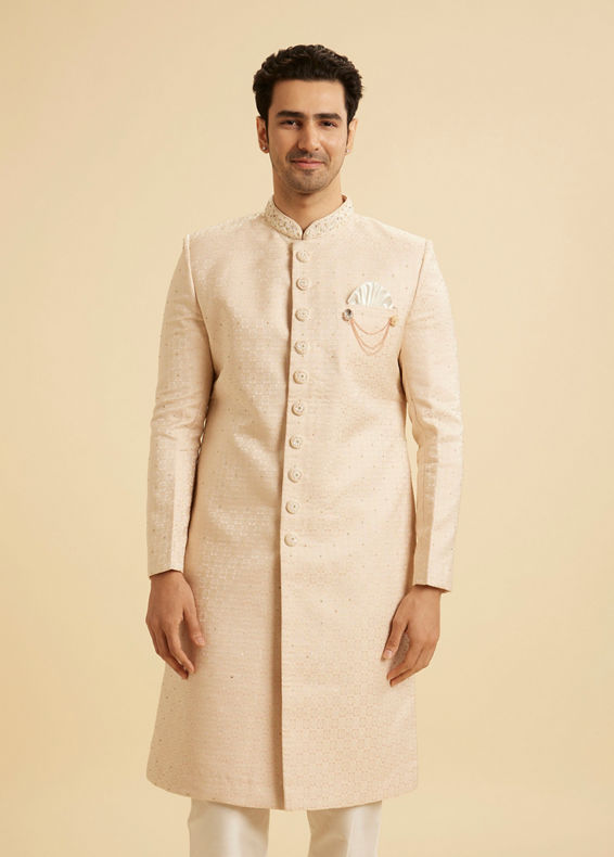 Manyavar Men Royal Peach Sherwani