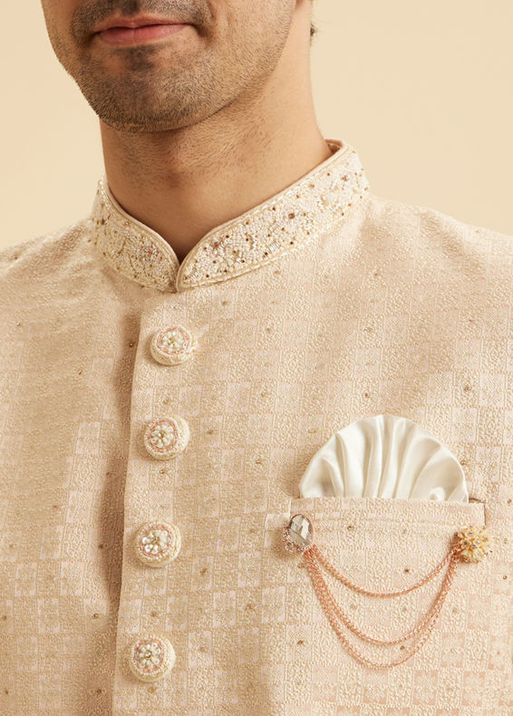Manyavar Men Royal Peach Sherwani