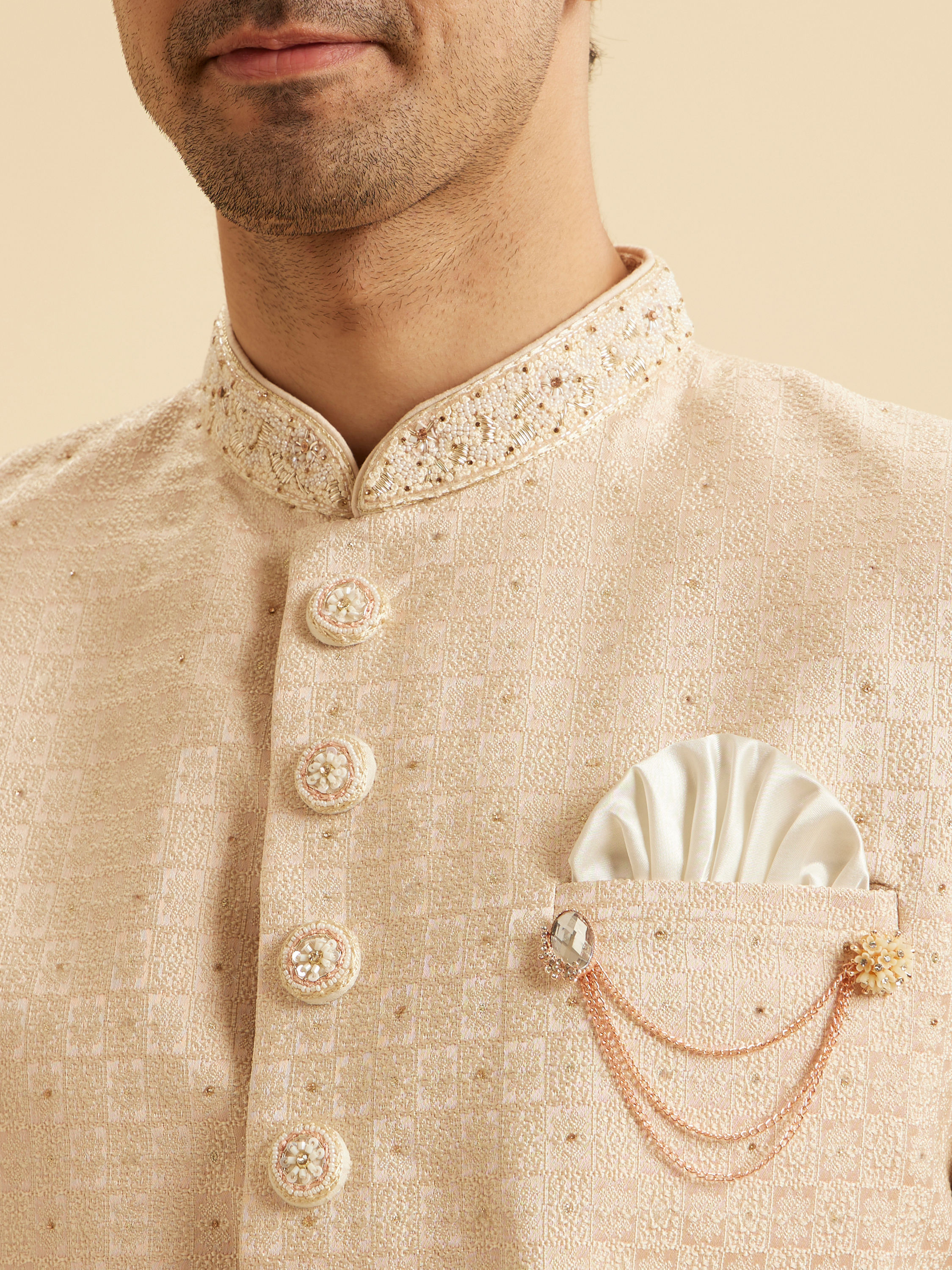 Manyavar Men Royal Peach Sherwani