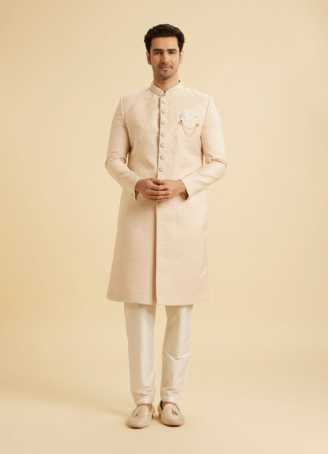 Manyavar Men Royal Peach Sherwani