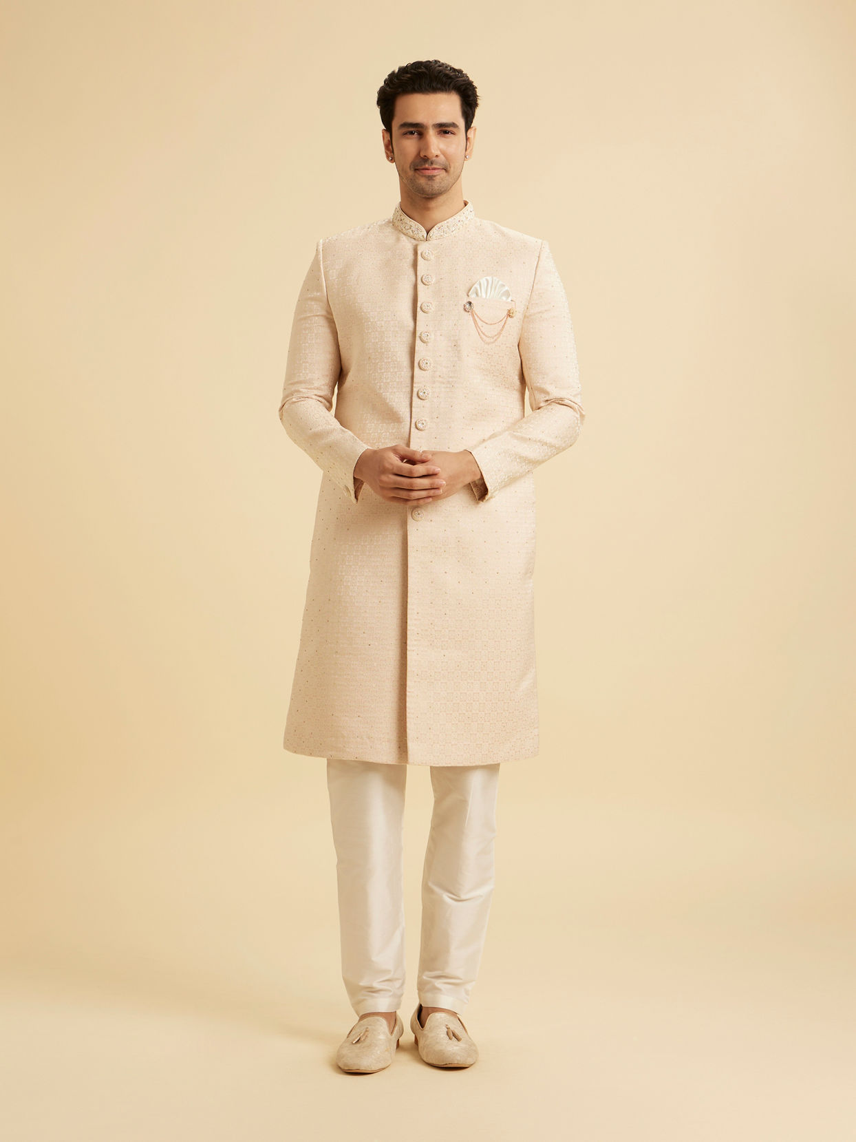 Manyavar Men Royal Peach Sherwani