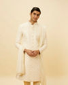 Delicate Pink Sequined Diamond Patterned Sherwani Set