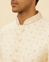 Manyavar Men Delicate Pink Sequined Diamond Patterned Sherwani Set