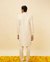Manyavar Men Delicate Pink Sequined Diamond Patterned Sherwani Set