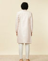 Manyavar Men Dusty Pink Self Patterned Sherwani Set