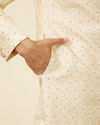Manyavar Men Sand Beige Sequinned Sherwani Set