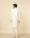 Manyavar Men Warm White Sequined Sherwani Set