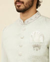 Manyavar Men Light Mid Green Achkan Style Sherwani Set