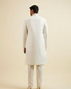 Manyavar Men White Buta Jaal Patterned Sherwani Set