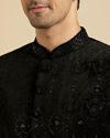 Manyavar Men Blue Velvet Charm Sherwani image number 1