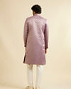 Manyavar Men Purple Floral Jaal Patterned Sherwani Set