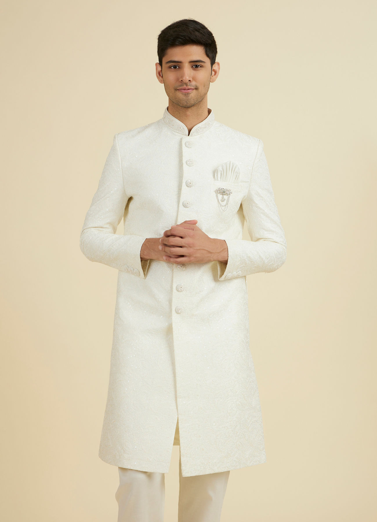 Manyavar Men Ethereal Monochrome Majestic Sherwani