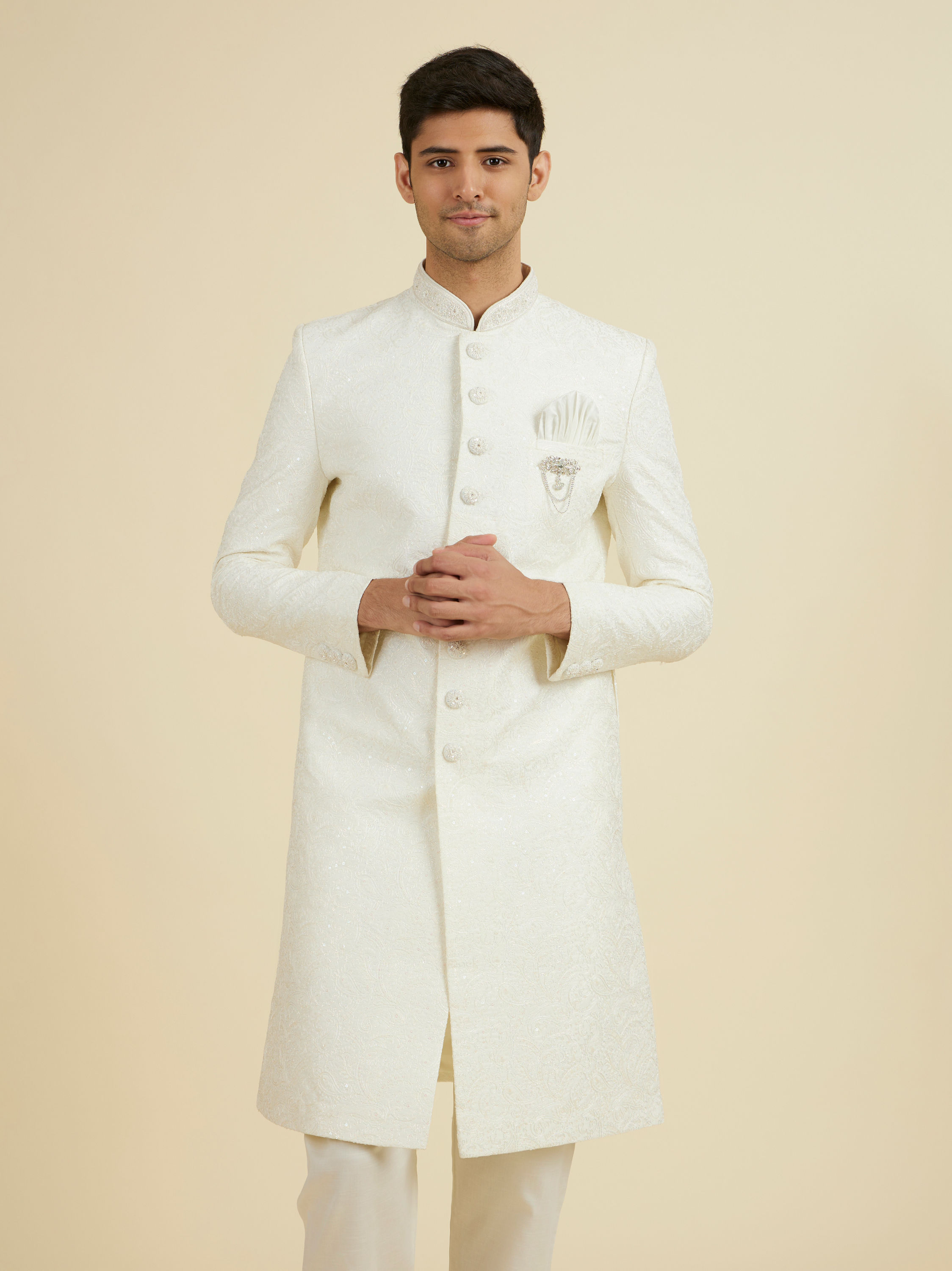Manyavar Men Ethereal Monochrome Majestic Sherwani