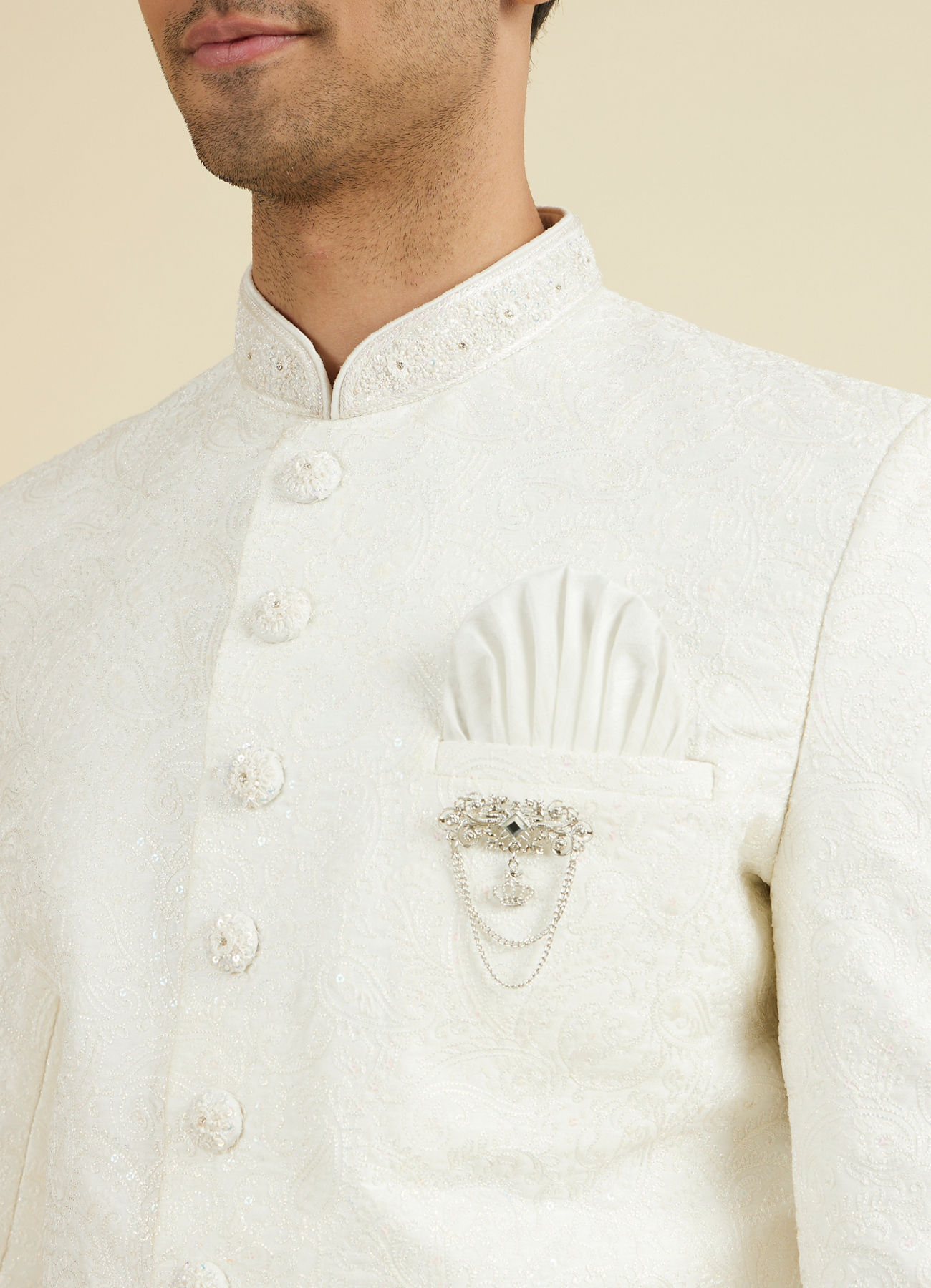Manyavar Men Ethereal Monochrome Majestic Sherwani