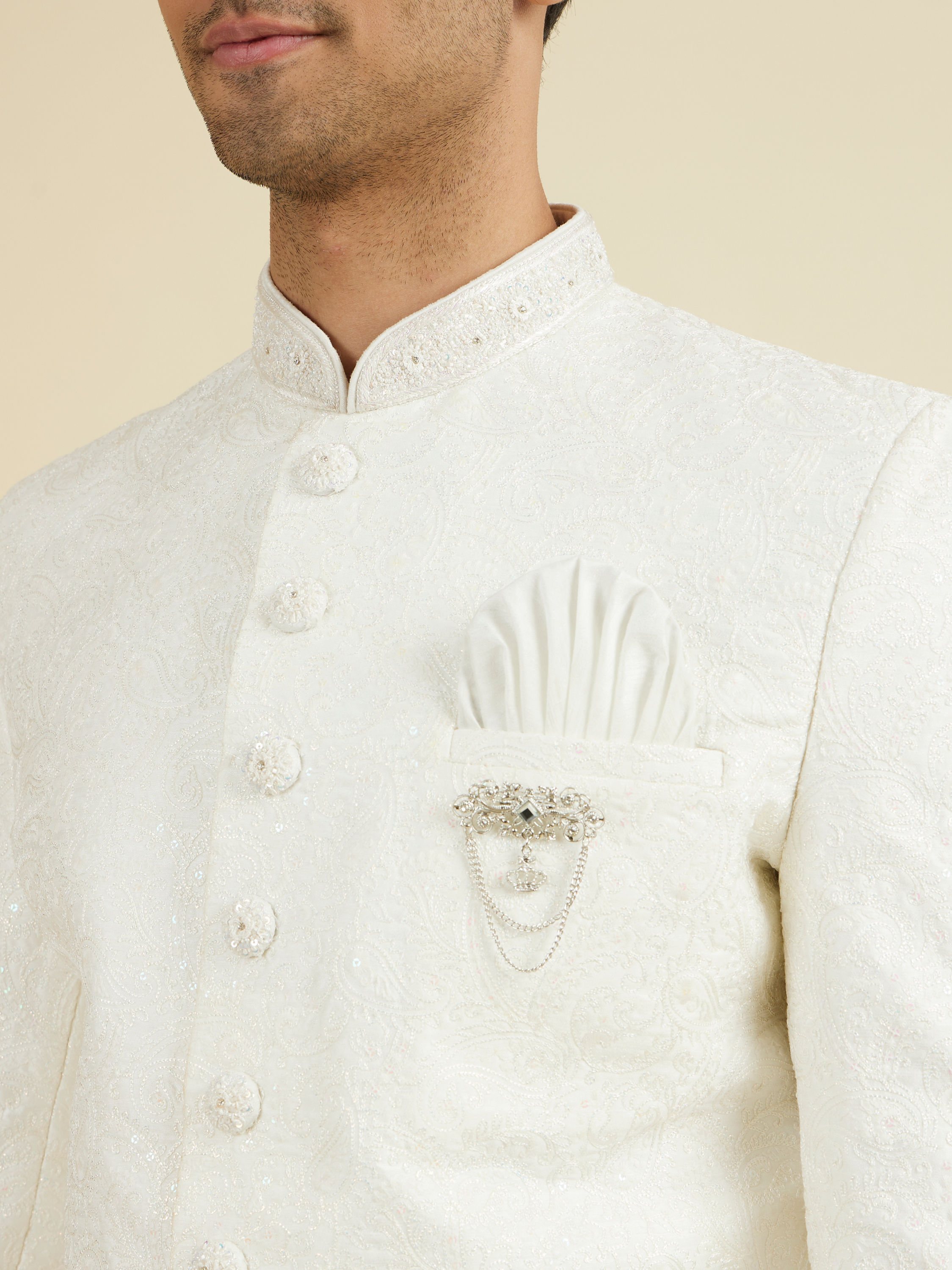 Manyavar Men Ethereal Monochrome Majestic Sherwani