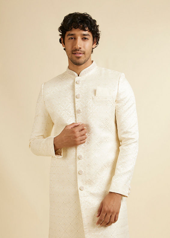 Manyavar Men Lush Cream Regale Sherwani