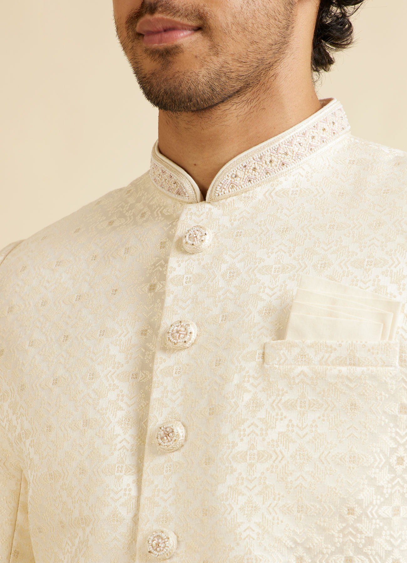 Manyavar Men Lush Cream Regale Sherwani